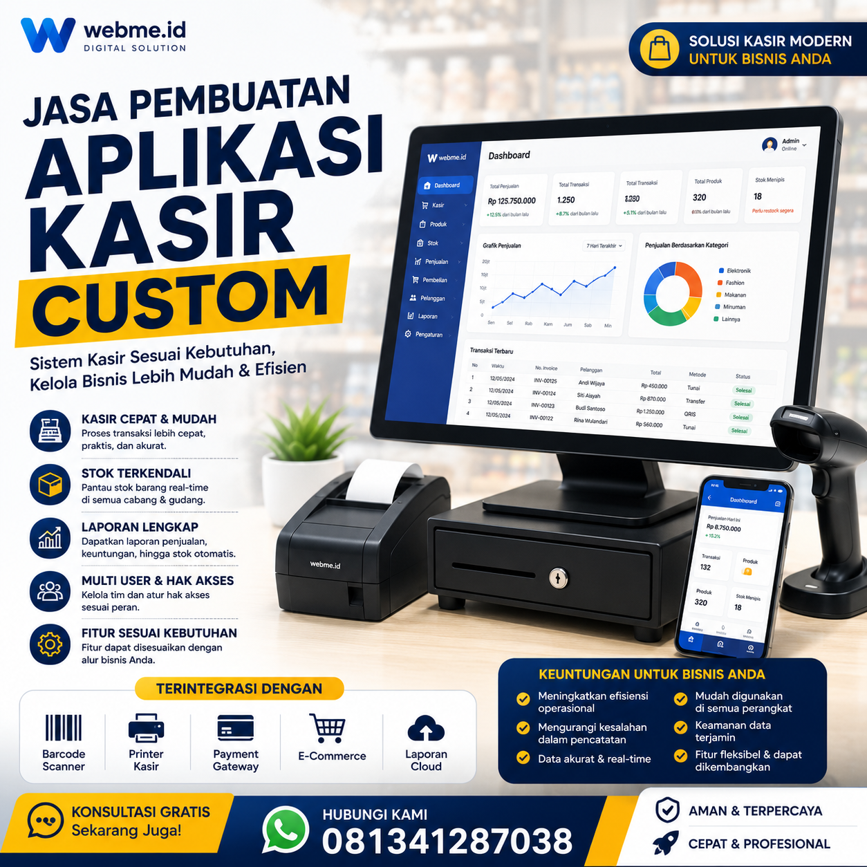 Jasa Pembuatan Aplikasi Kasir Custom Profesional