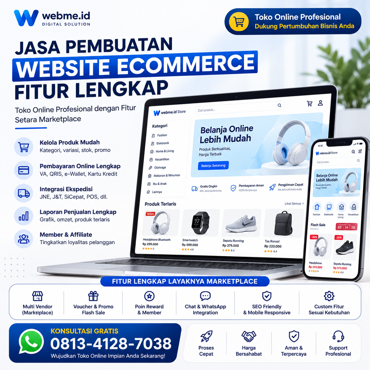 Jasa Pembuatan Website Ecommerce Fitur Lengkap