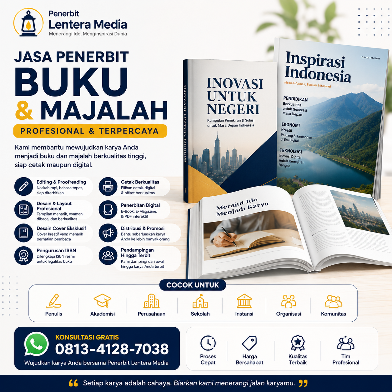Jasa Penerbit Buku & Majalah Profesional