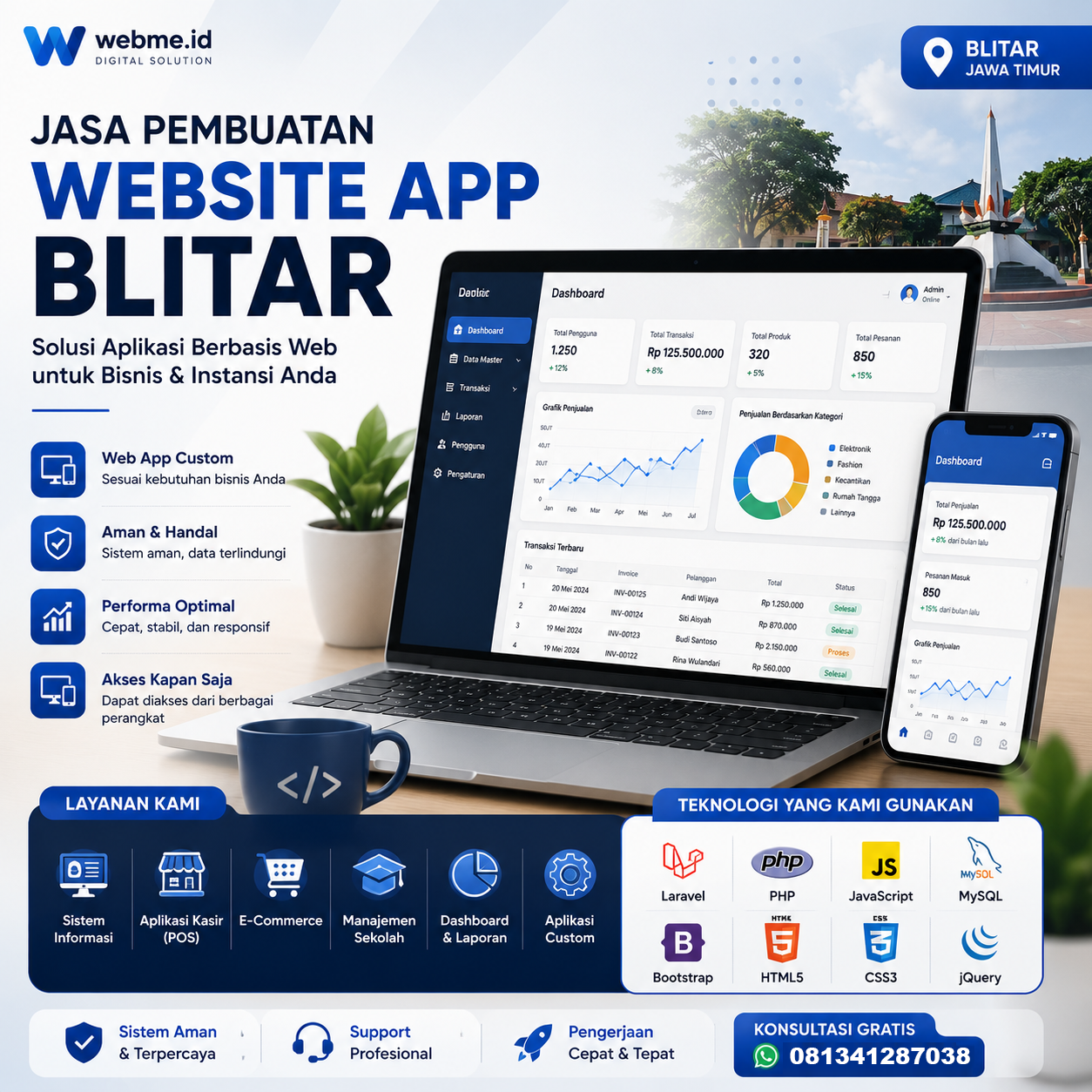 Jasa Pembuatan Website App Blitar Profesional untuk Bisnis dan Instansi