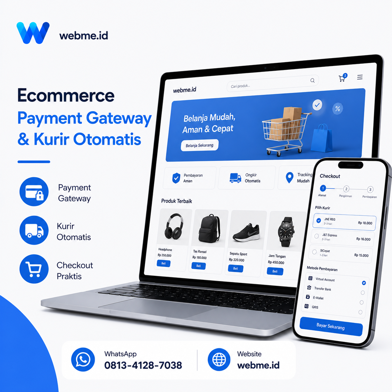 Jasa Pembuatan Website Ecommerce dengan Payment Gateway & Kurir Otomatis