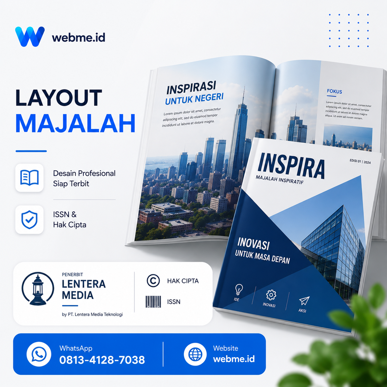 Jasa Layout Majalah, ISSN & Hak Cipta untuk Publikasi Profesional